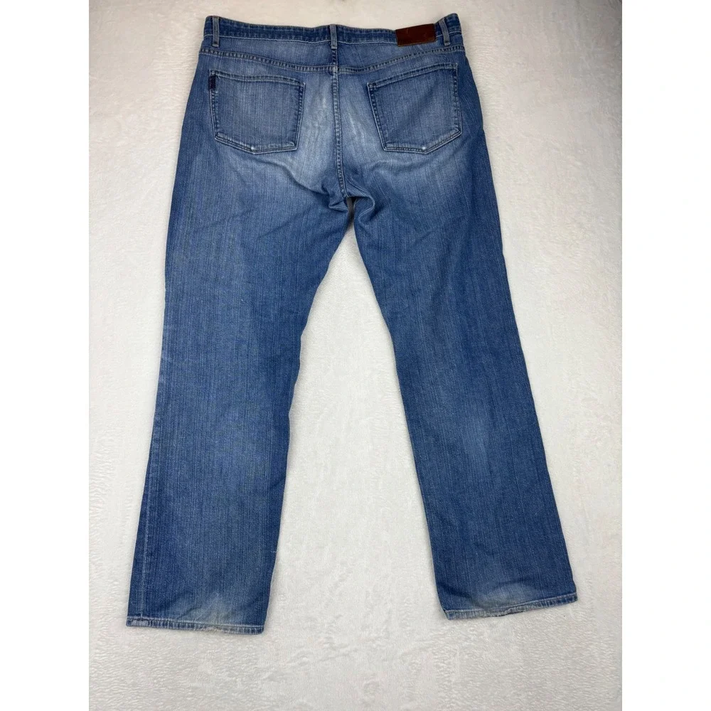 Paige Mens 36x33 Jeans Grungy Medium Blue Wash USA Made